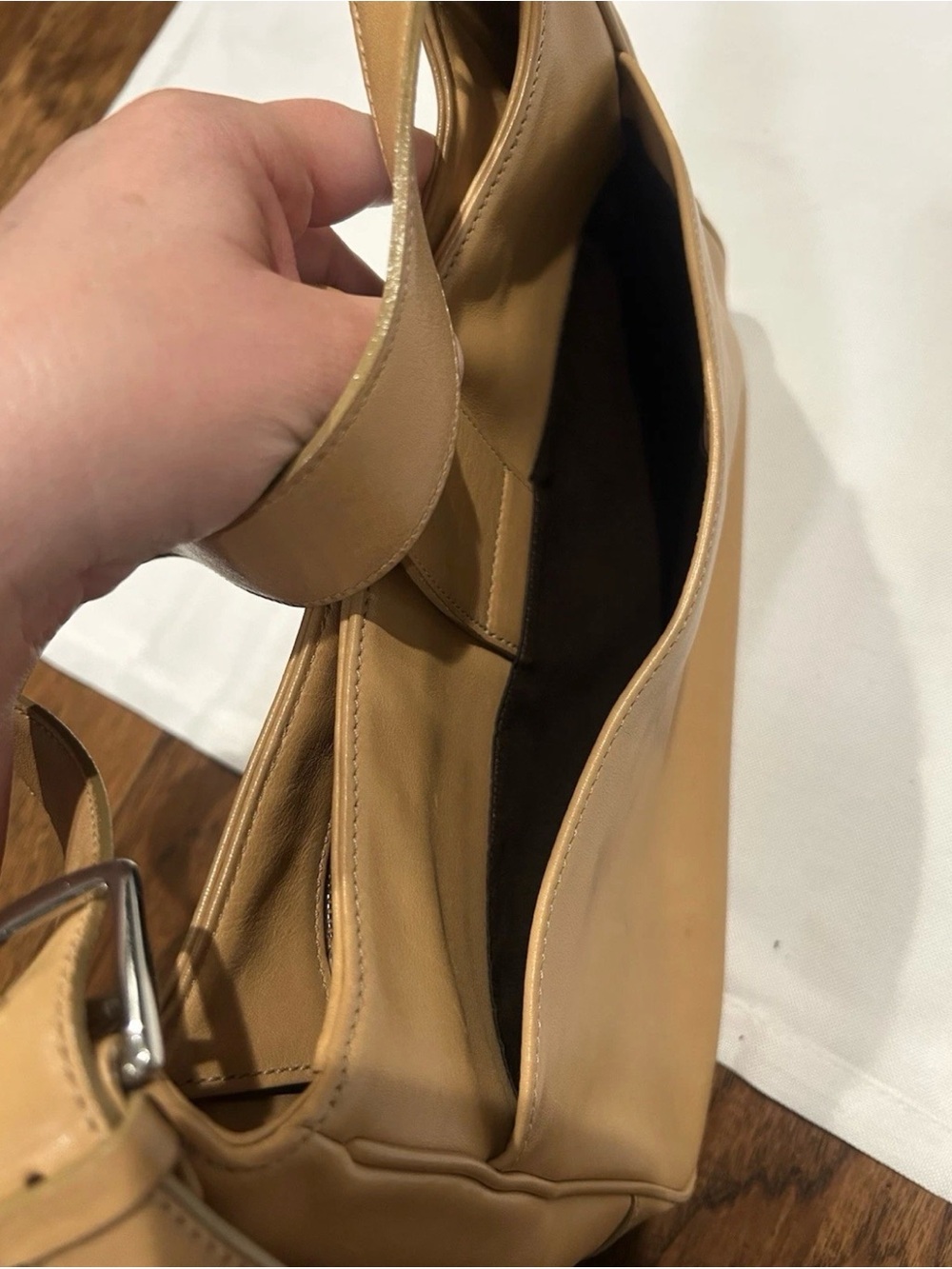 Coach Vintage Leather Hampton Hobo Shoulder Bag Camel Tan, Style 7783 - Picture 6 of 15